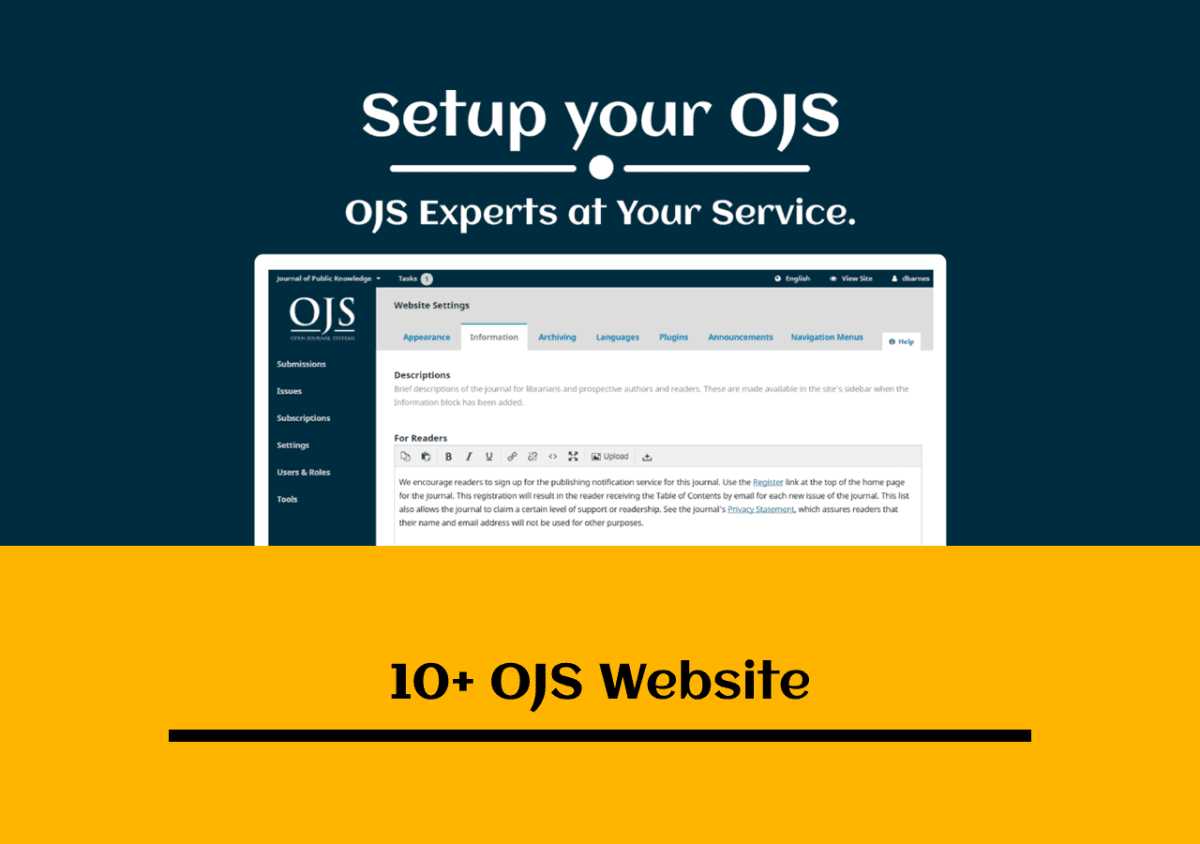 OJS Website Installation/Development